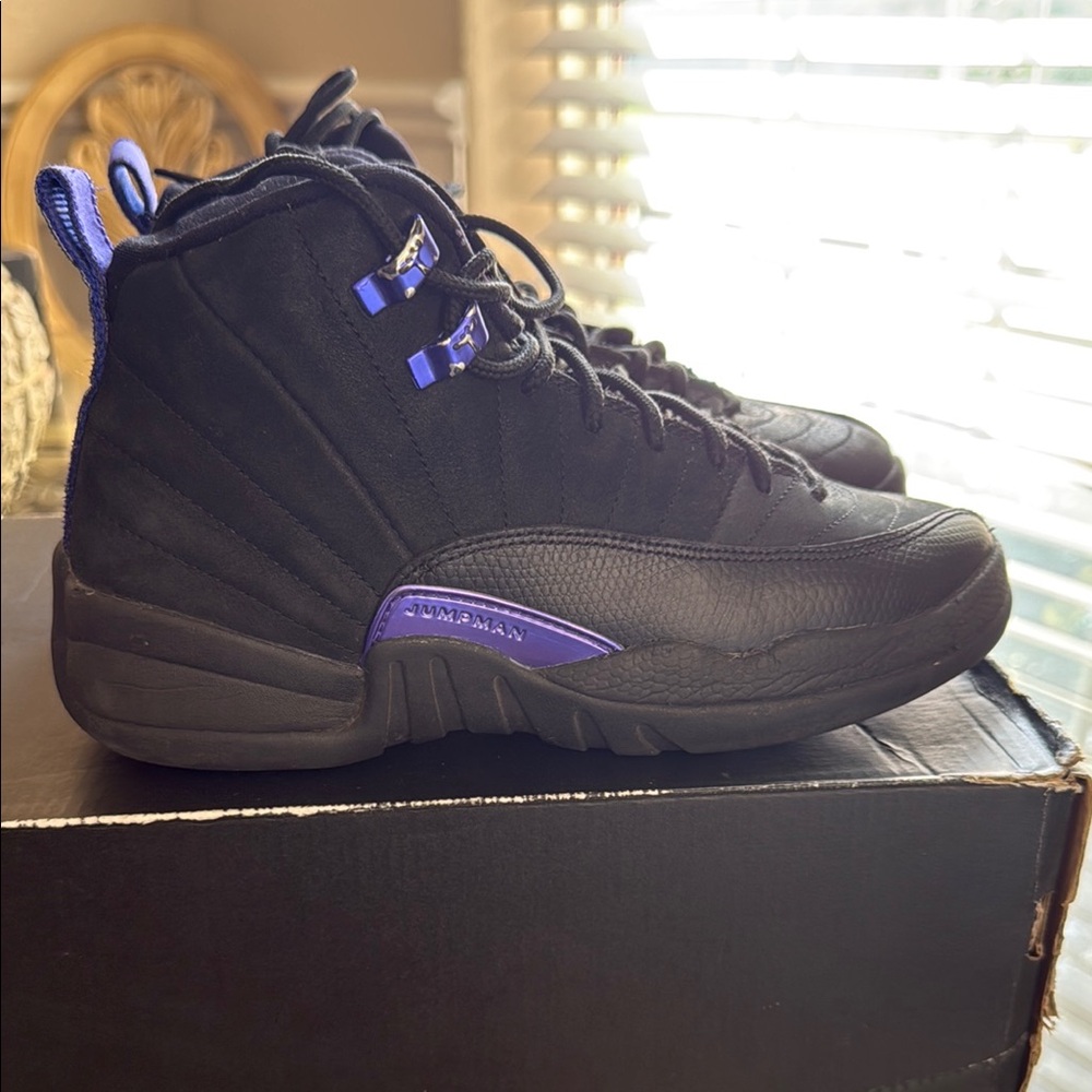 Jordan Retro 12 Black&Purple Sneakers - Picture 3 of 9